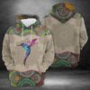 Hummingbird Mandala 3D Printed Hoodie/Zipper Hoodie