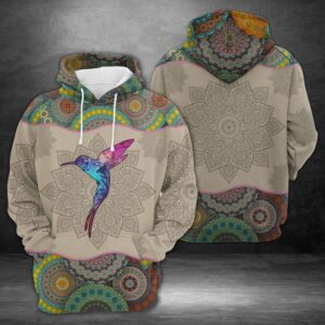 Hummingbird Mandala 3D Printed Hoodie/Zipper Hoodie