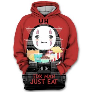 Idk Man Just Eat No Face Spirited Away Studio Ghibli 3D Printed Hoodie/Zipper Hoodie