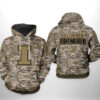 Illinois Fighting Illini NCAA Camo Veteran 3D Printed Hoodie/Zipper Hoodie
