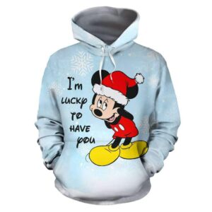 Im Lucky To Have You Mickey Cute 3D Printed Hoodie/Zipper Hoodie