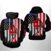 Indiana Hoosiers NCAA US Flag 3D Printed Hoodie/Zipper Hoodie