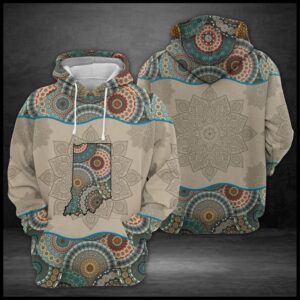 Indiana State Mandala 3D Printed Hoodie/Zipper Hoodie