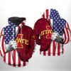 Iowa State Cyclones NCAA US Flag 3D Printed Hoodie/Zipper Hoodie