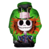 Jack Skellington Mad Hatter 3D Printed Hoodie/Zipper Hoodie