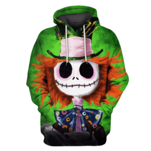 Jack Skellington Mad Hatter 3D Printed Hoodie/Zipper Hoodie