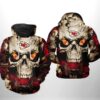 Kansas City Chiefs NFL Skull Team 3D Printed Hoodie/Zipper Hoodie