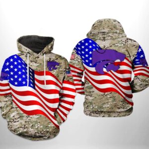 Kansas State Wildcats NCAA US Flag Camo Veteran 3D Printed Hoodie/Zipper Hoodie