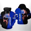 Kentucky Wildcats NCAA US Flag Skull 3D Printed Hoodie/Zipper Hoodie