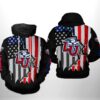 Liberty Flames NCAA US Flag 3D Printed Hoodie/Zipper Hoodie