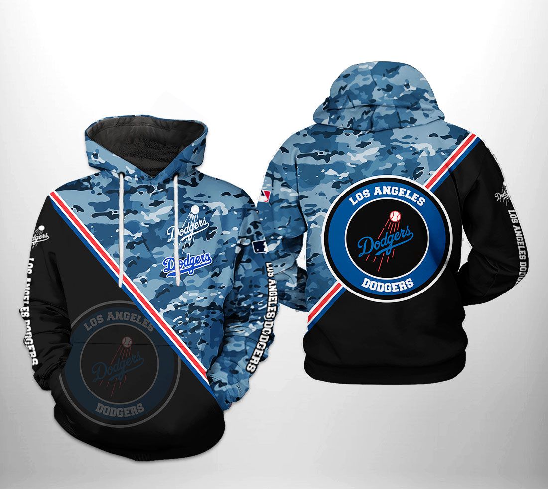 Los Angeles Dodgers MLB Camo Team 3D Printed Hoodie/Zipper Hoodie