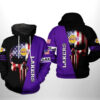 Los Angeles Lakers NBA US Flag Skull Team 3D Printed Hoodie/Zipper Hoodie