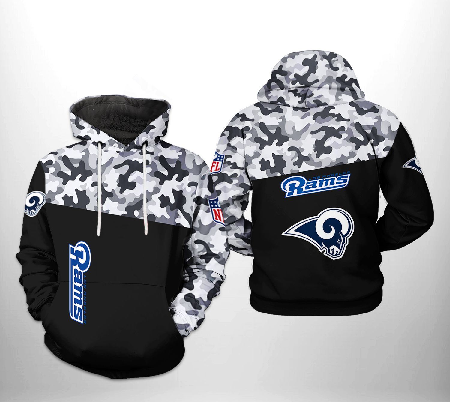 Los Angeles Rams NFL Camo Veteran Team 3D Printed Hoodie/Zipper Hoodie -  Travels in Translation