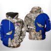 Louisiana Tech Bulldogs NCAA Camo Veteran Hunting 3D Printed Hoodie/Zipper Hoodie