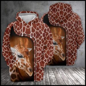 Love Giraffe 3D Printed Hoodie/Zipper Hoodie