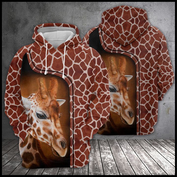 Love Giraffe 3D Printed Hoodie/Zipper Hoodie