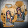 Love Rooster 3D Printed Hoodie/Zipper Hoodie