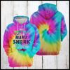 Mama Shark Tie Dye 3D Printed Hoodie/Zipper Hoodie