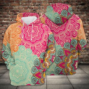 Mandala 3D Printed Hoodie/Zipper Hoodie