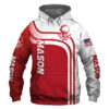 Mason Red US Flag 3D Printed Hoodie/Zipper Hoodie