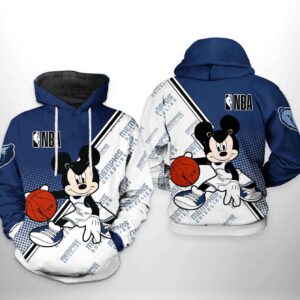 Memphis Grizzlies NBA Mickey 3D Printed Hoodie/Zipper Hoodie