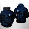 Memphis Grizzlies NBA Skull Team 3D Printed Hoodie/Zipper Hoodie