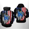 Memphis Tigers NCAA US Flag 3D Printed Hoodie/Zipper Hoodie