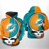 Miami Dolphins NFL Grateful Dead 3D Printed Hoodie/Zipper Hoodie