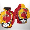 Miami Heat NBA Grateful Dead 3D Printed Hoodie/Zipper Hoodie