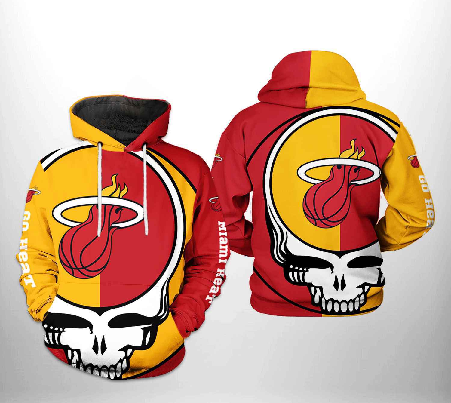 Miami Heat NBA Grateful Dead 3D Printed Hoodie/Zipper Hoodie
