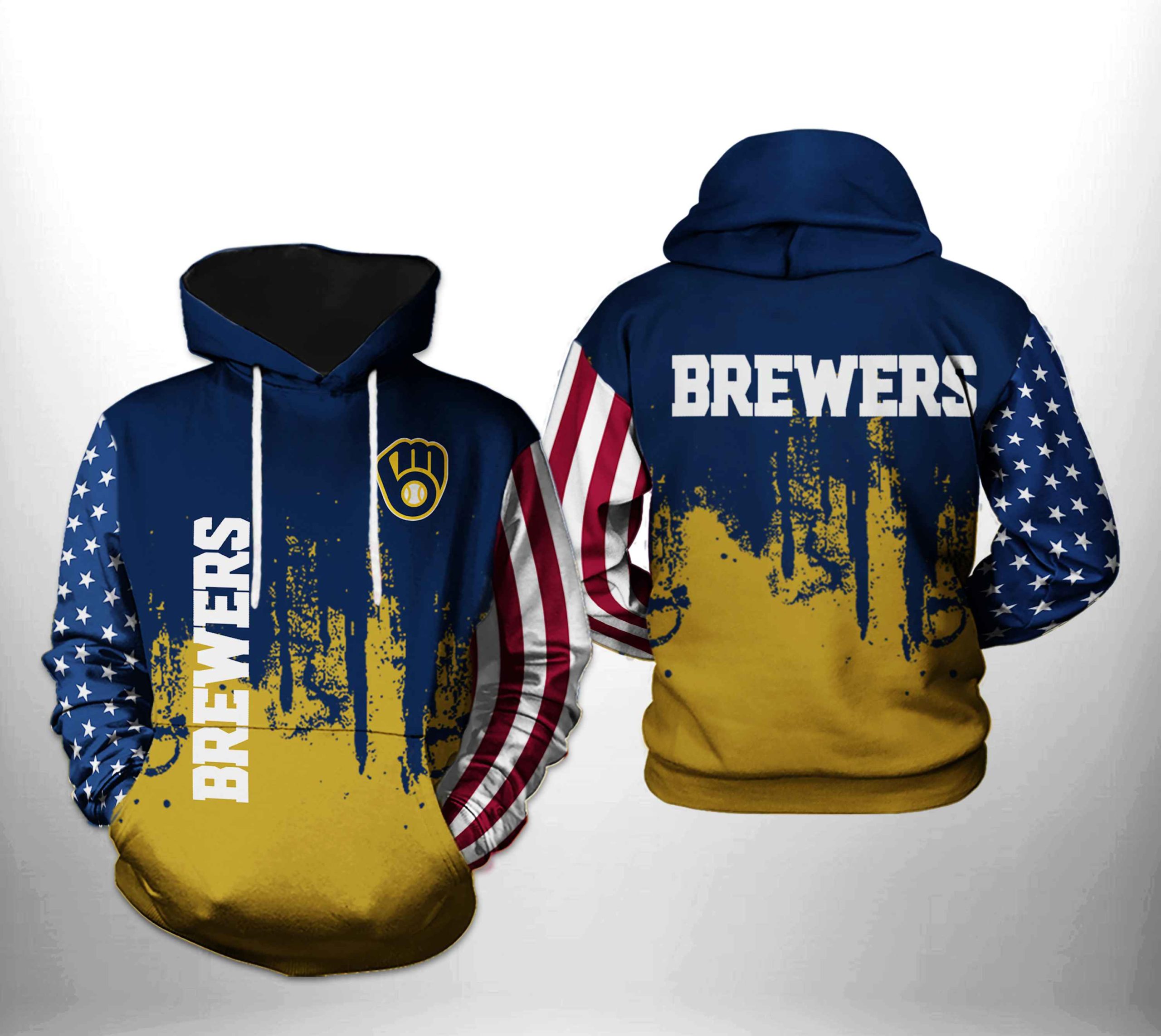 Milwaukee Brewers MLB Team US 3D Printed Hoodie/Zipper Hoodie