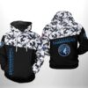 Minnesota Timberwolves NBA Camo Veteran Team 3D Printed Hoodie/Zipper Hoodie
