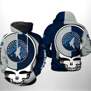 Minnesota Timberwolves NBA Grateful Dead 3D Printed Hoodie/Zipper Hoodie