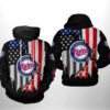 Minnesota Twins MLB US Flag 3D Printed Hoodie/Zipper Hoodie