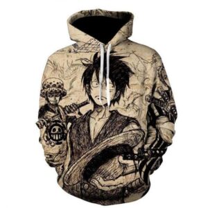 Monkey D Luffy 3D Printed Hoodie/Zipper Hoodie