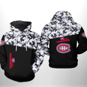 Montr?al Canadiens NHL Camo Veteran 3D Printed Hoodie/Zipper Hoodie
