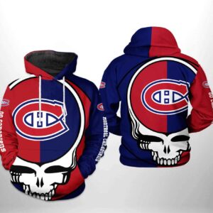 Montr?al Canadiens NHL Grateful Dead 3D Printed Hoodie/Zipper Hoodie