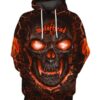 Mot?rhead Lava Skull 3D Printed Hoodie/Zipper Hoodie