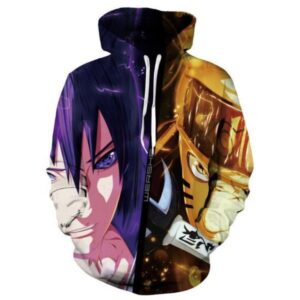 Naruto Sasukevs Naruto 3D Printed Hoodie/Zipper Hoodie