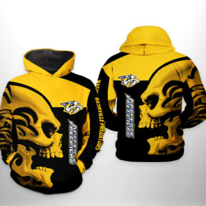 Nashville Predators NHL Skull 3D Printed Hoodie/Zipper Hoodie