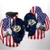 Nashville Predators NHL US FLag 3D Printed Hoodie/Zipper Hoodie