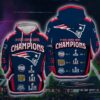 New England Patriots 3D Printed Hoodie/Zipper Hoodie