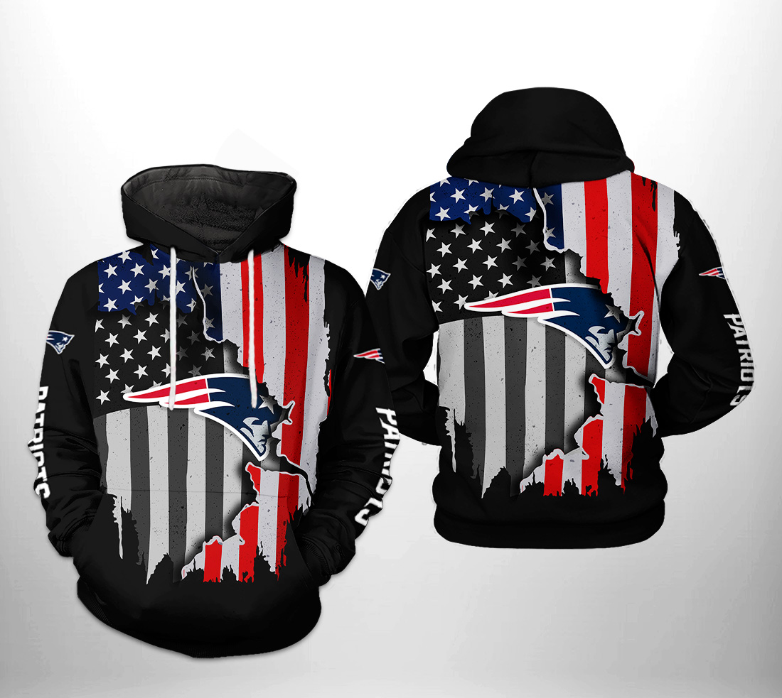 New England Patriots NFL US Flag Team 3D Printed Hoodie/Zipper Hoodie