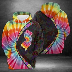 New Jersey Tie Dye 3D Printed Hoodie/Zipper Hoodie