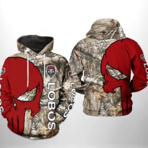 New Mexico Lobos NCAA Camo Veteran Hunting 3D Printed Hoodie/Zipper Hoodie