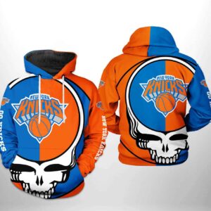 New York Knicks NBA Grateful Dead 3D Printed Hoodie/Zipper Hoodie