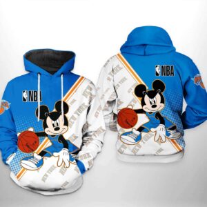 New York Knicks NBA Mickey 3D Printed Hoodie/Zipper Hoodie