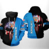 New York Knicks NBA US Flag Skull Team 3D Printed Hoodie/Zipper Hoodie