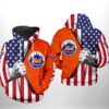 New York Mets MLB US Flag 3D Printed Hoodie/Zipper Hoodie