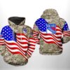New York Rangers NHL US FLag Camo Veteran 3D Printed Hoodie/Zipper Hoodie